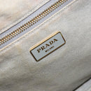 PRADA Kanapa MM Tote Bag Canvas Beige Gold Auth bs32043-18