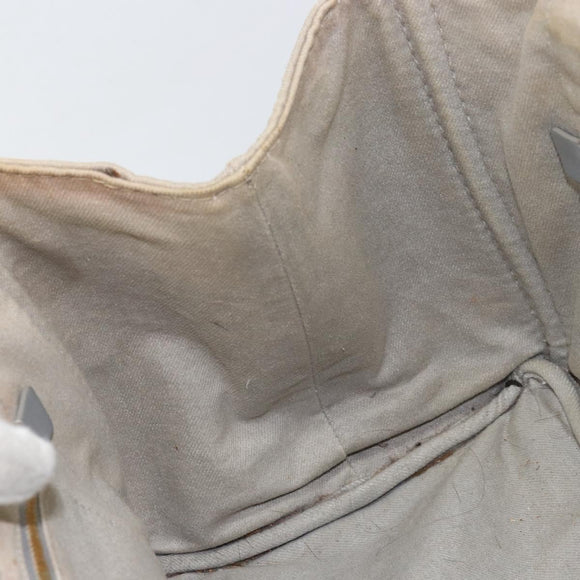 PRADA Kanapa MM Tote Bag Canvas Beige Gold Auth bs32043