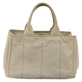 PRADA Kanapa MM Tote Bag Canvas Beige Gold Auth bs32043 - 0