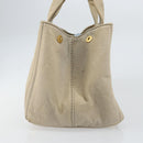 PRADA Kanapa MM Tote Bag Canvas Beige Gold Auth bs32043-4