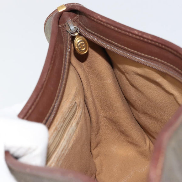 GUCCI Shoulder Bag Canvas Brown Gold 001 23 1036 Auth bs32044
