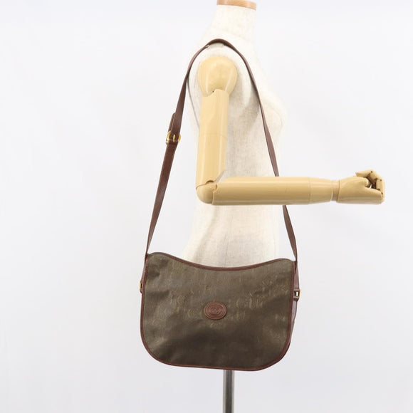 GUCCI Shoulder Bag Canvas Brown Gold 001 23 1036 Auth bs32044