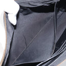 GUCCI Web Sherry Line Clutch Bag Leather Black Gold 428758 Auth bs32046-20