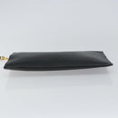 GUCCI Web Sherry Line Clutch Bag Leather Black Gold 428758 Auth bs32046-6