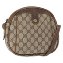 GUCCI GG Supreme Web Sherry Line Shoulder Bag PVC Beige Gold Auth bs32048-1