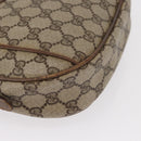GUCCI GG Supreme Web Sherry Line Shoulder Bag PVC Beige Gold Auth bs32048-10