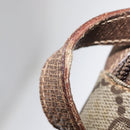 GUCCI GG Supreme Web Sherry Line Shoulder Bag PVC Beige Gold Auth bs32048-22