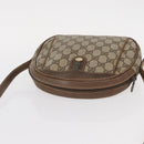 GUCCI GG Supreme Web Sherry Line Shoulder Bag PVC Beige Gold Auth bs32048-6
