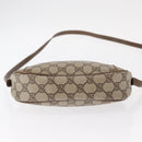 GUCCI GG Supreme Web Sherry Line Shoulder Bag PVC Beige Gold Auth bs32048-9