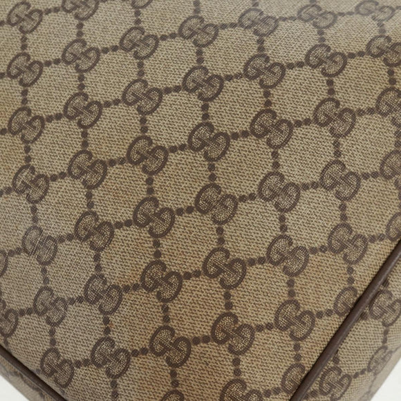 GUCCI GG Supreme Web Sherry Line Bag PVC Beige Gold 904 02 064 Auth bs32049