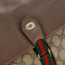 GUCCI GG Supreme Web Sherry Line Bag PVC Beige Gold 904 02 064 Auth bs32049-20