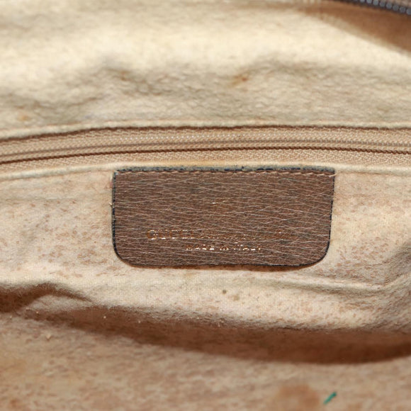 GUCCI GG Supreme Web Sherry Line Bag PVC Beige Gold 904 02 064 Auth bs32049