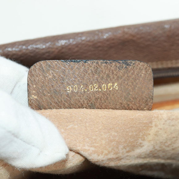 GUCCI GG Supreme Web Sherry Line Bag PVC Beige Gold 904 02 064 Auth bs32049