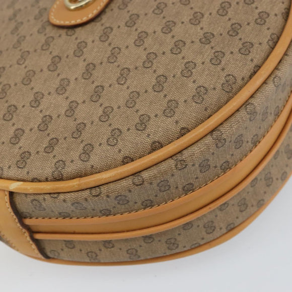GUCCI Micro GG Supreme Shoulder Bag PVC Beige Gold 07 37 5575 Auth bs32050