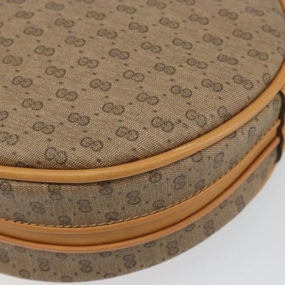 GUCCI Micro GG Supreme Shoulder Bag PVC Beige Gold 07 37 5575 Auth bs32050