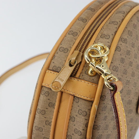 GUCCI Micro GG Supreme Shoulder Bag PVC Beige Gold 07 37 5575 Auth bs32050