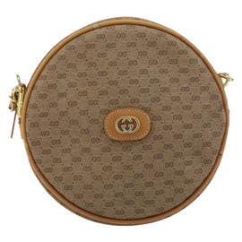 GUCCI Micro GG Supreme Shoulder Bag PVC Beige Gold 07 37 5575 Auth bs32050 - 0