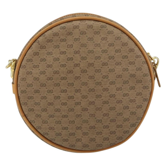 GUCCI Micro GG Supreme Shoulder Bag PVC Beige Gold 07 37 5575 Auth bs32050