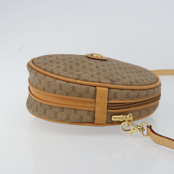 GUCCI Micro GG Supreme Shoulder Bag PVC Beige Gold 07 37 5575 Auth bs32050