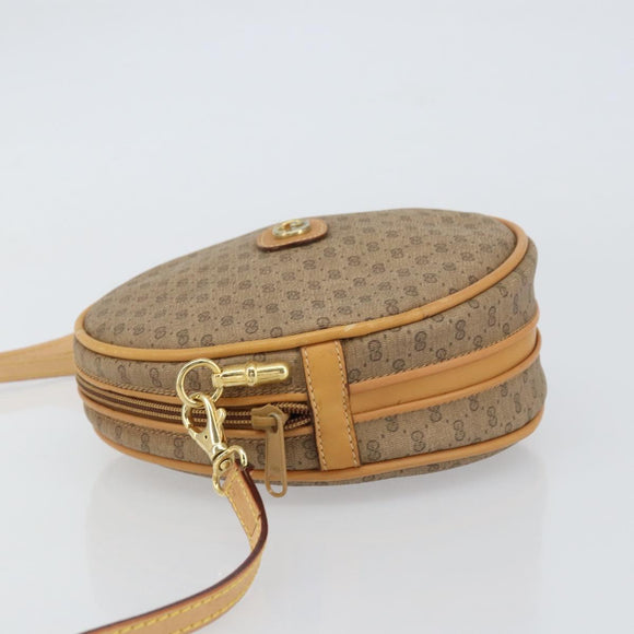 GUCCI Micro GG Supreme Shoulder Bag PVC Beige Gold 07 37 5575 Auth bs32050