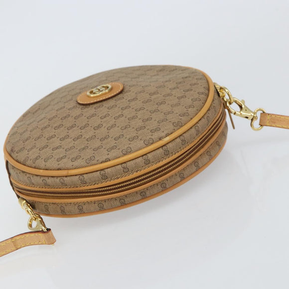 GUCCI Micro GG Supreme Shoulder Bag PVC Beige Gold 07 37 5575 Auth bs32050