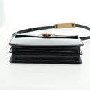 GUCCI Bamboo Hand Bag Enamel 2way Black Gold 015 1046 3304 Auth bs32052-13