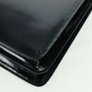 GUCCI Bamboo Hand Bag Enamel 2way Black Gold 015 1046 3304 Auth bs32052-15