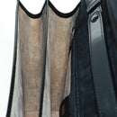 GUCCI Bamboo Hand Bag Enamel 2way Black Gold 015 1046 3304 Auth bs32052-25