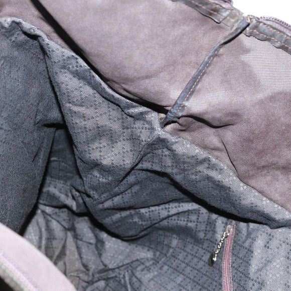 GUCCI Bamboo Hand Bag Nylon Brown Silver 002 3754 0412 Auth bs32055