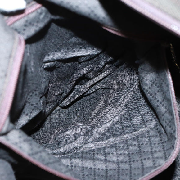 GUCCI Bamboo Hand Bag Nylon Brown Silver 002 3754 0412 Auth bs32055