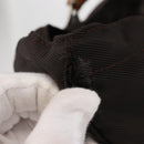 GUCCI Bamboo Hand Bag Nylon Brown Silver 002 3754 0412 Auth bs32055-5