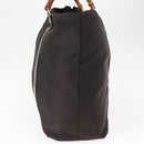 GUCCI Bamboo Hand Bag Nylon Brown Silver 002 3754 0412 Auth bs32055-6
