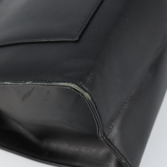 GUCCI Shoulder Bag Leather Black Gold 002 1998 0346 Auth bs32056