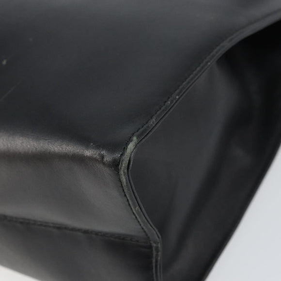 GUCCI Shoulder Bag Leather Black Gold 002 1998 0346 Auth bs32056