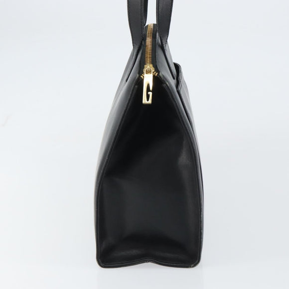 GUCCI Shoulder Bag Leather Black Gold 002 1998 0346 Auth bs32056