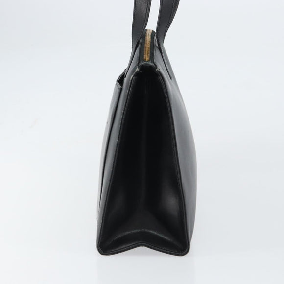 GUCCI Shoulder Bag Leather Black Gold 002 1998 0346 Auth bs32056