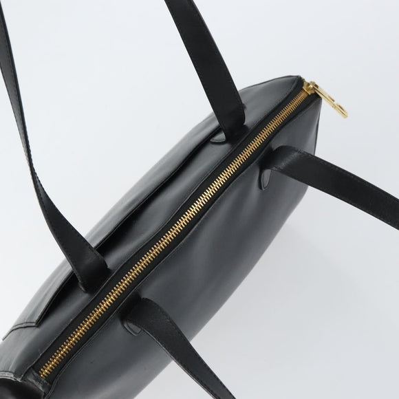 GUCCI Shoulder Bag Leather Black Gold 002 1998 0346 Auth bs32056