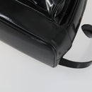 GUCCI Bamboo Shoulder Bag Enamel Black Gold Auth bs32059-14