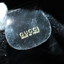 GUCCI Bamboo Shoulder Bag Enamel Black Gold Auth bs32059-18