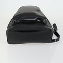 GUCCI Bamboo Shoulder Bag Enamel Black Gold Auth bs32059-5