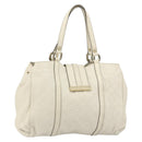 GUCCI GG Canvas Guccissima Guccissima Tote Bag Leather White Gold Auth bs32060-1