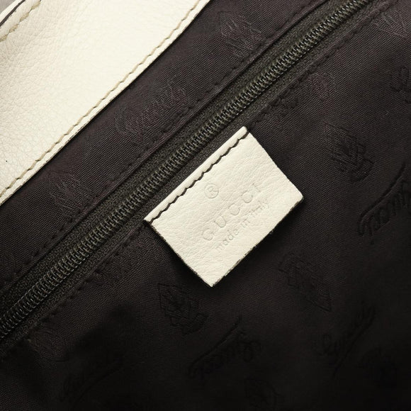 GUCCI GG Canvas Guccissima Guccissima Tote Bag Leather White Gold Auth bs32060