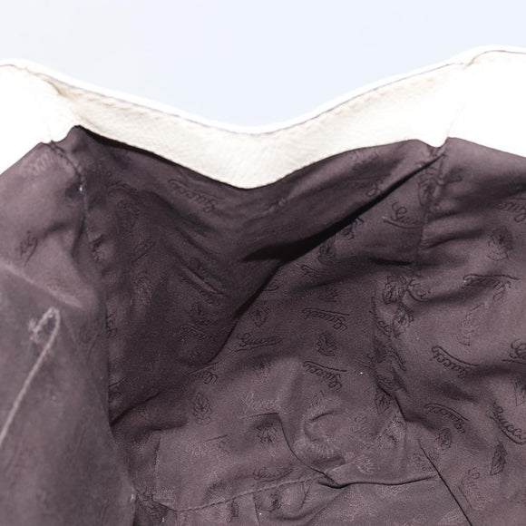 GUCCI GG Canvas Guccissima Guccissima Tote Bag Leather White Gold Auth bs32060