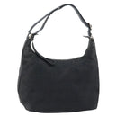 Salvatore Ferragamo Gancini Shoulder Bag Nylon Black Silver Auth bs32062-1