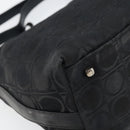 Salvatore Ferragamo Gancini Shoulder Bag Nylon Black Silver Auth bs32062-11
