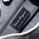 Salvatore Ferragamo Gancini Shoulder Bag Nylon Black Silver Auth bs32062-12