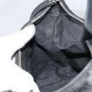 Salvatore Ferragamo Gancini Shoulder Bag Nylon Black Silver Auth bs32062-17