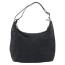 Salvatore Ferragamo Gancini Shoulder Bag Nylon Black Silver Auth bs32062-13
