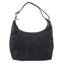 Salvatore Ferragamo Gancini Shoulder Bag Nylon Black Silver Auth bs32062-2