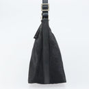 Salvatore Ferragamo Gancini Shoulder Bag Nylon Black Silver Auth bs32062-3